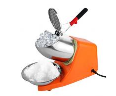 Tritatutto elettrico Ice Crusher, 300 W, 65 kg/h, doppio coltello per gelato, tritaghiaccio per ristoranti, bar, feste (arancione)