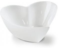 Sandra Rich Ivyline 1590-17 Ciotola in Porcellana a Forma di Cuore 17x7 cm Colore: Bianco