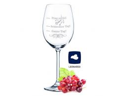 Leonardo, Calice da vino XL con incisione Guter Tag, Schlechter Tag, Frag nicht! , bicchiere da degustazione, regalo divertente e originale, adatto come bicchiere da vino rosso bianco V3