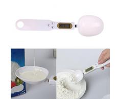 Demiawaking Bilancia Digitale da LCD, Cucchiaio Elettronico per Pesare, Cucchiaio Digitale da Cucina,Cucchiaio Preciso, Ideale a Caffé/cereale/Latte/tè/Zucchero/Condimento, Precisione 0.1/500g