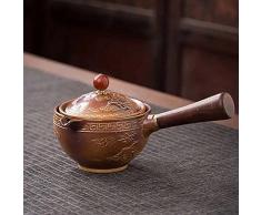 NBXLHAO Teiera Cinese, teiera Singola in Ceramica a 360°, bollitore per tè con Filtro per Uso Domestico Set da tè Kung Fu in Porcellana Bianca e Blu, teiera da Viaggio Portatile Creativa,h