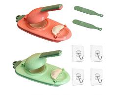 2 pezzi manuale Dumpling Wrapper Making Mold, nuovo stampo 2 in 1 per gnocchi, Dumpling Maker, formatore per gnocchi, formatore per pasta, fogli per ravioli