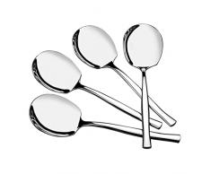 Tyminin Set di 8 cucchiai da portata in acciaio inossidabile, cucchiai da portata grandi, set di cucchiai da portata in argento per buffet