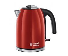 Russell Hobbs Bollitore acqua Elettrico, 1.7 L, 2400W, ebollizione rapida, 7 tazze , Filtro Anticalcare removibile e lavabile, Acciaio Inox, ColoursPlus Rosso 20412-70