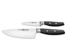 WÜSTHOF Set Coltelli, Epicure Slate 1071160202, 1 Coltello Cuoco (Lama da 16 cm) e 1 Spelucchino (9 cm), Forgiati, Acciaio Inossidabile, Coltelli Molto Affilati