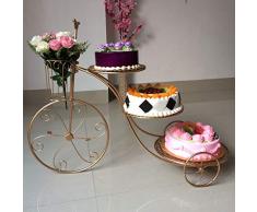 Europea Metallo 3 Piani Alzata per Torta Creativo Torta Stand E Dome Stabile Alzata per Torta per La Decorazione di Torta di Compleanno Festa Nuziale-g