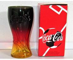 Coca-Cola - Bicchiere da collezione in vetro, edizione limitata, nero/rosso/oro/mc Donald/Russia 2018