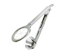 Tagliauovo Tagliauova Multiuso in Acciaio Inox, affettatrice multiuso, bianco Egg Slicer, Uovo sodo taglierina selettore rotante di con acciaio inossidabile Wired