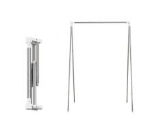 ANLEBUY stendibiancheria portatile pieghevole, Stendino Pieghevole mini bianco per danza, viaggi, campeggio, lavanderia, interno esterno, compatto leggero espandibile a scomparsa + 3 Grucce da Viaggio