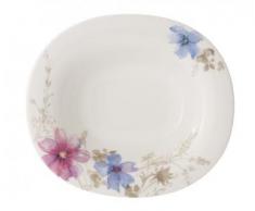 Villeroy & Boch Mariefleur Piatto Fondo Ovale, 24 x 21 cm, Porcellana Premium, Gris
