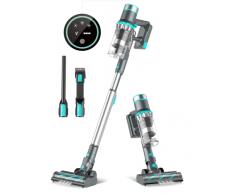 Belife aspirapolvere senza fili, Scopa Elettrica Senza Fili portatile 6-in-1，Motore potente da 25KPA/380W con display touchscreen a LED，40Min Batteria Rimovibile，per Pavimenti in legno duro，Tappeti