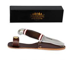 HOLZWURM Coltello da intaglio per bambini, coltello da tasca ideale e coltello da esterno per intagliare