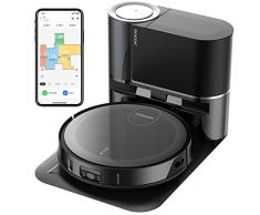 Proscenic Floobot X1 Robot Aspirapolvere Lavapavimenti,Lavaggio con Sistema Sonico,Svuotamento Automatico,3000Pa,Controllo SIRI & IFTTT & APP & Alexa per Peli Animali/Capelli/Polvere/Lavapavimenti