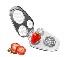 Affetta Fragole, Affetta Uova Per Uova Sode, Taglia Uovo Affetta Fragola, 3 In 1 Affettatrice Multiuso In Acciaio Inossidabile Per Funghi Di Frutta Morbida Hearthxy