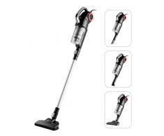 Midea MCS2045BR Aspirapolvere, 2 In 1 Scopa Elettrica con Filo, Aspirapolvere Potente 15Kpa, Tecnologia Ciclonica e Senza sacco, Soddisfa Varie Scene Di Pulizia, Nero e Rosso