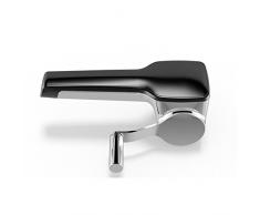 WMF “Kitchen classics” - Grattugia per formaggio 20 x 14 x 8 cm, con grattugia a tamburo, in acciaio INOX Cromargan, anche per mancini, colore: nero