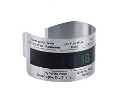 Termometro LCD per vino in acciaio inossidabile Bottiglia per birra Vino rosso Sensore di temperatura per bracciale