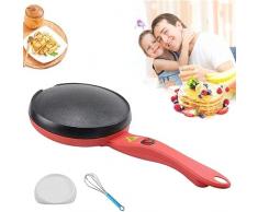 Trade Shop - CREPIERA MACCHINA PER CREPES 600 WATT CON MANICO PIASTRA 20 CM ANTIADERENTE -