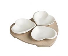 Brandani . Portassaggi Aperitivi 53077 Antipastiera Porcellana Legno Bomboniere