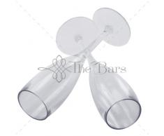 FLUTE Bicchiere barman cocktail champagne BIC03 1 PEZZO PER CONFEZIONE Trasparente Policarbonato
