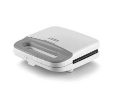 Ariete Tostiera Breakfast 1961, Piastra Elettrica per Toast, Piastra per Panini e Sandwich, Piastre Fisse Grill con Rivestimento Antiaderente, Conservazione Verticale, 750W, Bianco