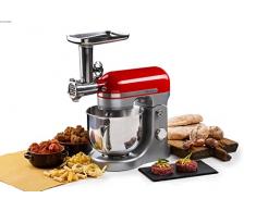 Ariete 4079 Accessorio tritacarne, insaccati e trafila pasta, Kit completo di accessori per Impastatrice Moderna di Ariete mod. 1589, Grigio