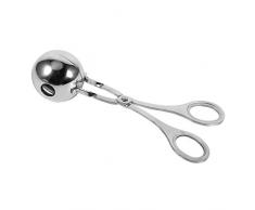 Pinza per polpette in acciaio inossidabile con torta gelato Pinza per polpette Paletta per biscotti da cucina 1,85 x 6,9 pollici