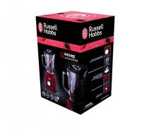 Russell Hobbs Desire 18996-56 Frullatore, Bicchiere Vetro, Lame in Acciaio Inox, 750 Watt, 1.5 Litri, 2 Velocità, Rosso