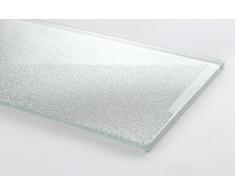 Vetro mosaico piastrelle in Mattoni Pietra Format argento con strass piastrella è 15 cm x 30 cm. Lo spessore è di 8 mm (MT0075)