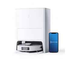 ECOVACS DEEBOT X1 Omni Robot Aspirapolvere, Lavaggio Automatico del Panno/Asciugatura Ad Aria Calda/Riempimento Acqua/Svuotamento Automatico, 260 Minuti, 360 mq, Mappe 3D, videochiamata
