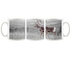 Renne in Norvegia B & particolare W, Tazza Motif in bianco 300ml ceramica, grande idea regalo per ogni occasione. La tua nuova tazza preferita per caffè, tè e bevande calde