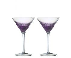 Solar Set da 2 Bicchieri Martini Viola