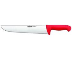 Arcos Serie 2900 - Coltello Scannare Coltello Macellaio Coltello Bistecca - Lama Acciaio Inossidabile Nitrum 300 mm - Manico Polipropilene Colore Rosso