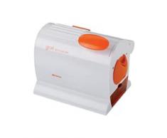 Ariete 445 Gratì Professional Grattugia Elettrica Professionale, Rullo Extra Large Acciaio Inox, Contenitore Estraibile con Tappo Salvafreschezza, 120 W, Bianco/Arancione