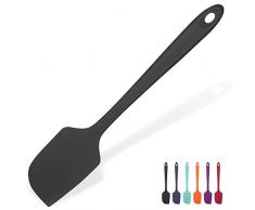 U-Taste Spatola Flessibile Grande in Silicone: 315℃ Resistente al Calore Spatola di Gomma Raschietto Antiaderente, Utensile da Cucina per Miscelazione Raschiare(29cm, Nero)