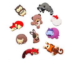 CHSER 10 magneti per frigorifero, con animali e calamite magnetiche, per imparare a scuola materna, per lavagne bianche educative, casa, aula cucina e ufficio