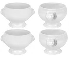 Van Well - Set 4 terrine / zuppiere da 0,5 l, motivo: testa di leone