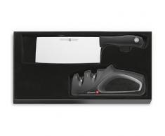 Wüsthof Silverpoint 9811 - Set Composto da Coltello Cinese da Cucina con affilatore