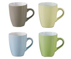 Borella Casalinghi Lux Set Tazze Colazione, Porcellana, 4 unitÃ