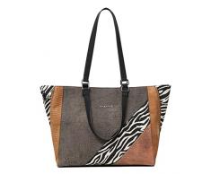 Desigual Bols_Mona Marsella, Borsa per la Spesa Donna, Marrone, Taglia Unica