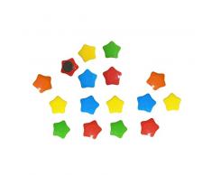 Magneti Calamite per Bacheca or Frigorifero a Forma di Stella, Uso come Mappa, Calendario, Lavagna o Magneti per Il Frigorifero, 30 x 9mm, Colori Assortiti (16)