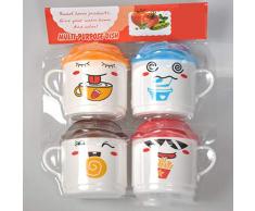 EmNarsissus Cartoon Cup Tea Cup Compressione Tazze da caffè tè al Latte con Coperchio per Tappo per Bambini Ragazzi Ragazze Regalo di Compleanno