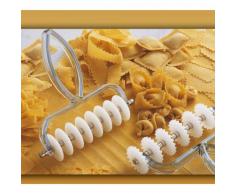 RULLO TAGLIAPASTA CON 8 ROTELLINE REGOLABILI LISCE/ONDULATE IN NYLON PASTA TAGLIATELLE RAVIOLI LASAGNE FROLLA "SPEEDY PASTA"