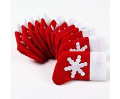 Topways® Natale della decorazione cena Tabella dei calzini di Natale Posate tasche Holder 12 pacco