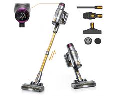 aonus A9 Aspirapolvere senza Fili Potente 33KPa 500W, Scopa Elettrica senza Fili con Touchscreen, 4 in 1 Aspirapolvere Ricaricabile Autonomia 60Min per Pavimento Tappeti Peli Animali