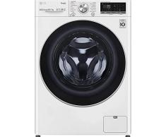LG F4DV710H1E Lavasciuga a Carica Frontale 10.5 / 7 Kg, 1400 Giri/min, Lavatrice e Asciugatrice con Wi-Fi, Intelligenza Artificiale AI DD, Turbowash 360, Vapore Igienizzante,60 x 85 x 56.5 cm, Bianco