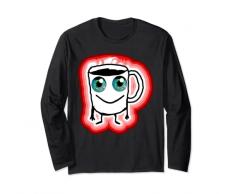 Tazza di caffè uomo con grandi occhi retrò Groovy Mug cartone animato divertente Maglia a Manica