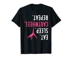 Divertente arte di ginnastica per tumbling ragazze bambini atleta bicchiere Maglietta