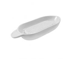 Gokelomg Porcellana grattugia piastra per zenzero, aglio e cipolla per la cucina, per fornelli mela carne purea verdure mulino