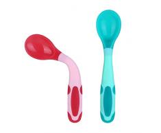 Tomdeks 2pcs Cucchiai Per Neonati, Cucchiaio Per Lallattamento Al Seno, Cucchiaio Per Lapprendimento Sensibile Al Calore, Morbido E Flessibile